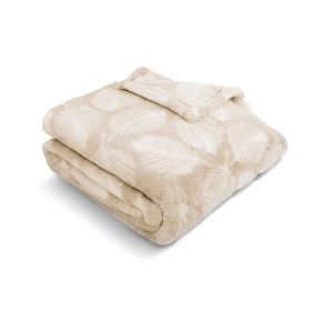 HGTV Super Luxe Faux Fur Throw Blanket Manchester Nomadic Desert 50 x 70 inches