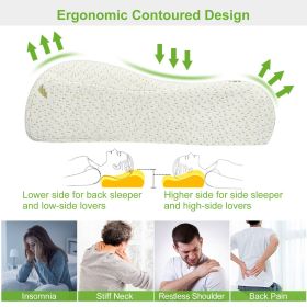 Cervical Neck Pillow - Contour Neck Pillows for Neck Pain Relief, Ergonomic Side Sleeper Pillow for Sleeping