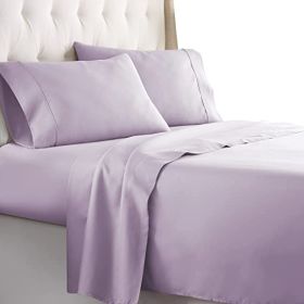 Twin Size Sheets Set - Bedding Sheets & Pillowcases w/ 16 inch Deep Pockets - Fade Resistant & Machine Washable - 3 Piece 1800 Series Twin Bed Sh (Color: purple, Piece Type: 3 Piece 1800 Series Twin)