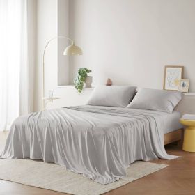 Cotton Blend Jersey Knit All Season Sheet Set Queen (Color: as Pic)