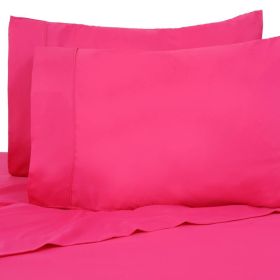 Premier Colorful Bright 4 pc Microfiber Sheet Sets (Color: Hot Pink, size: QUEEN)
