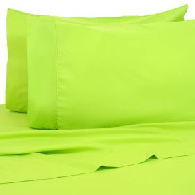 Premier Colorful Bright 4 pc Microfiber Sheet Sets (Color: Lime Green, size: KING)