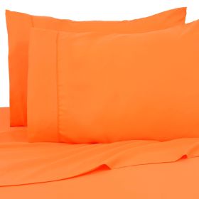 Premier Colorful Bright 4 pc Microfiber Sheet Sets (Color: Bright Orange, size: QUEEN)