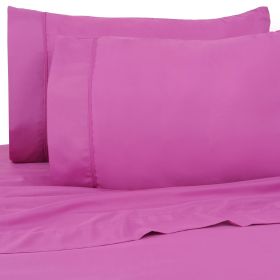 Premier Colorful Bright 4 pc Microfiber Sheet Sets (Color: Hot Purple, size: QUEEN)
